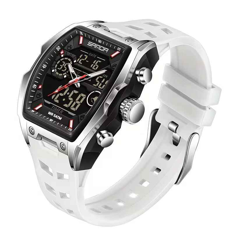 Dual Display Digital Mens Quartz Wristwatches