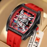 Mens Barrel Shape Watches Waterproof