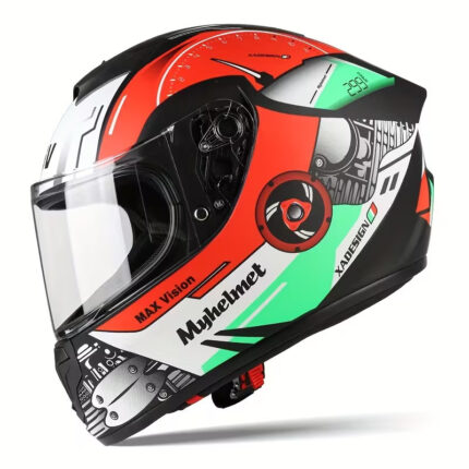 Vgv L02 Astro Black Retro Full Face Motorcycle Helmet